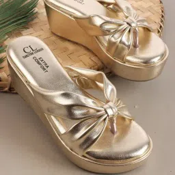 Carlton London Women's Gold Casual Sandals-picture-17