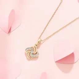Mia by Tanishq 9k (375) Diamond Yellow Gold Pendant for Women-image-57