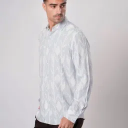Bene Kleed Light Blue Printed Regular Fit Shirt image 3