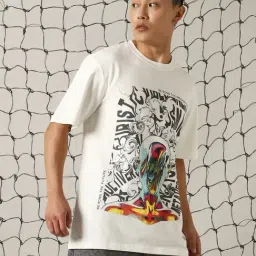 Hubberholme White Cotton Relaxed fit Print T-Shirts image 3