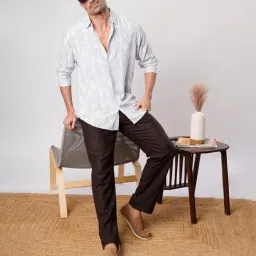 Bene Kleed Light Blue Printed Regular Fit Shirt image 4