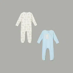 Juniors by Lifestyle Boys Pack of 2 Printed Sleepsuit-picture-30