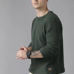 The Roadster Lifestyle Co. Men Mock Collar Sweatshirt image 4