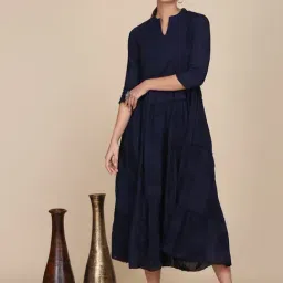 Shaily Dark Blue Cotton Regular Fit Kurta-picture-28