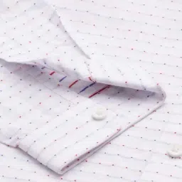 Allen Solly Kids White Checks Slim Fit Shirt image 5