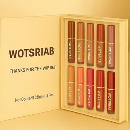 Wotsriab Set Of 12 Liquid Lipstick - 2.5 ml Each-Shade 01-02-03-04-05-06-07-08-09-10-11-12-picture-45