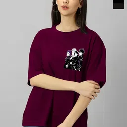 Kushi Flyer Women Typography 2 Drop-Shoulder Sleeves Pockets T-shirt-image-58