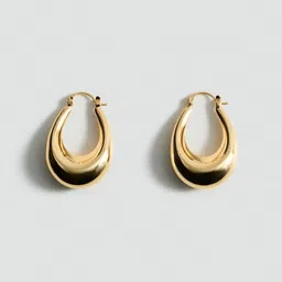 MANGO Oval Hoop Earrings-picture-12