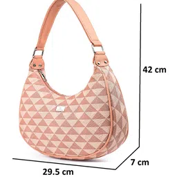 K London Checked Half Moon Handheld Bag image 3