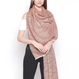 Style Quotient Orange Striped Shawl-image-4