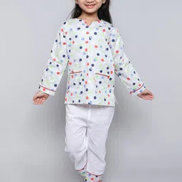 Little Clothings Girls Polka Dot PJ Set-image-50
