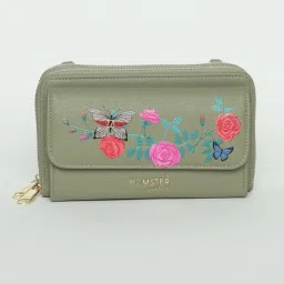 Hamster London Millionaire Oxford Medium Green Sling Bag With Detachable Strap & Pouch image 1