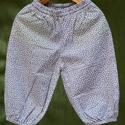 Love the World Today Seamless Leaf Hand Block Printed Unisex Harem Pants - Grey image 1