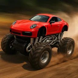 Zyamalox Jumbo Tyres Die-Cast Metal Car Toy Set with Opening Doors Light and Sound Monster Cars, Detacahbel Wheels Heavy Tyres Car Toy Car for All Terrain Friction Powered (assorted Color)-picture-23