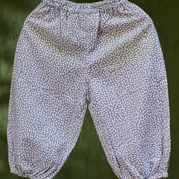 Love the World Today Seamless Leaf Hand Block Printed Unisex Harem Pants - Grey image 3