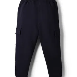 US Polo Assn Cotton Knit Full Length lounge Pant with Cargo Pocket - Navy Blue image 3