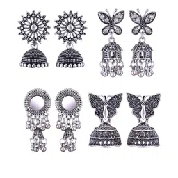 Sangria Alloy Silver-Plated Earrings-picture-13