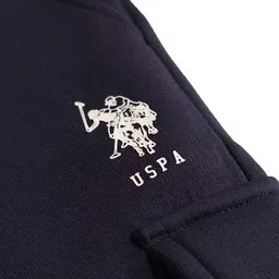 US Polo Assn Cotton Knit Full Length lounge Pant with Cargo Pocket - Navy Blue image 4