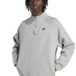 ADIDAS Originals SPACER DRILL TT Men Mock Collar Half Zipper Cotton Sweatshirt-image-7