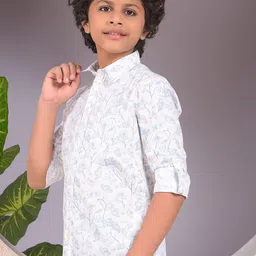 Crimsoune Club Boys Classic Floral Printed Slim Fit Casual Shirt-picture-45