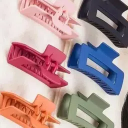 GOWRI TEX Women Set of 5 Matt Finished Claw Clip image 2