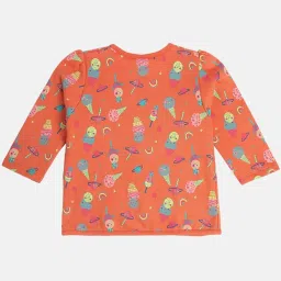 MINIKLUB Girls Multicolor Cotton Printed Full Sleeves Front Open Vest image 5