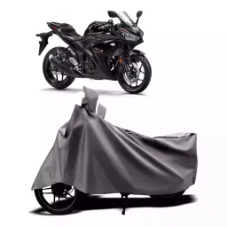 Auto Pearl Two Wheeler Cover with Bag for Yamaha YZF R3, Silver-picture-21