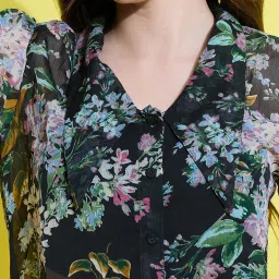 Anvi Be Yourself Black Printed Shirt image 5