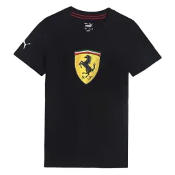 Puma Kids Ferrari Race Black Cotton Printed T-Shirt-image-90