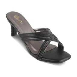Tresmode Women's Black Cross Strap Sandals-picture-18