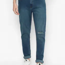 Forever 21 Blue Mid Waist Straight Fit Regular Length Jeans-picture-21