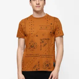 Wrangler Brown Regular Fit Printed T-Shirt-picture-39
