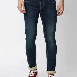 Dragon Hill Vintage Blue Slim Fit Lightly Washed Jeans-image-46