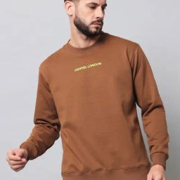 GRIFFEL Brown Round Neck Sweatshirt-picture-12