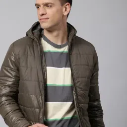 Dennis Lingo Olive Regular Fit Hooded Jackets-image-81