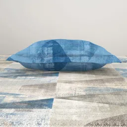 Spaces Atrium Blue 100% Cotton 144 TC Single Bedsheet with 1 Pillow Cover image 5