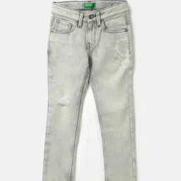 United Colors of Benetton Kids Grey Solid Jeans-picture-35