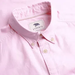 Andamen Pink Regular Fit Solid Casual Shirt image 5