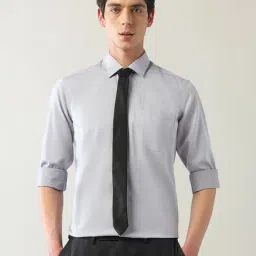 Arrow Grey Cotton Slim Fit Solid Formal Shirt-picture-32