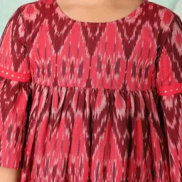 Fabindia Kids Multicolor Printed Dress image 5