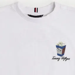Tommy Hilfiger Kids White Printed Relaxed Fit T-Shirt image 3