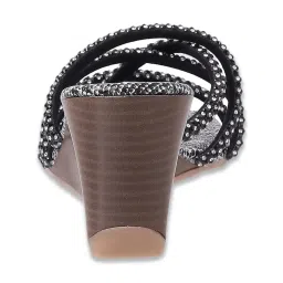 Catwalk Women's Black Casual Wedges image 5