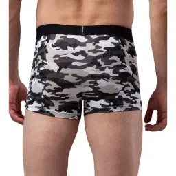 UnderJeans by Spykar Black & Grey Printed Trunks image 2
