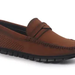 FAUSTO Men's Tan Casual Loafers image 5