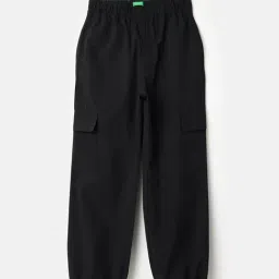 United Colors of Benetton Girls Black Polyester Solid Joggers-image-43