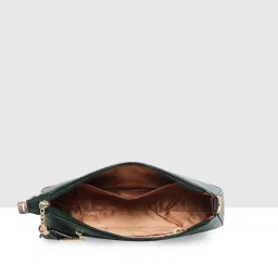 Esbeda Green & Black Color Block Medium Shoulder Handbag image 5