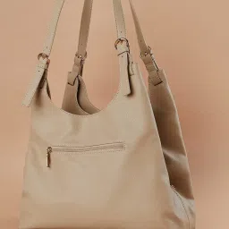 Ginger by Lifestyle Beige Hobo Handbag image 5