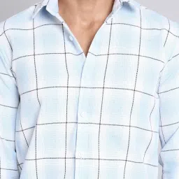 Indian Needle Sky Ragular Fit Checked Casual Shirt image 5