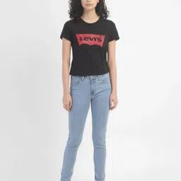 levi's Women's 711 Blue Skinny Fit Mid Rise Jeans image 5