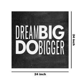 999Store Black & White Canvas Dream Big Do Bigger Typography Wrapped Painting image 5